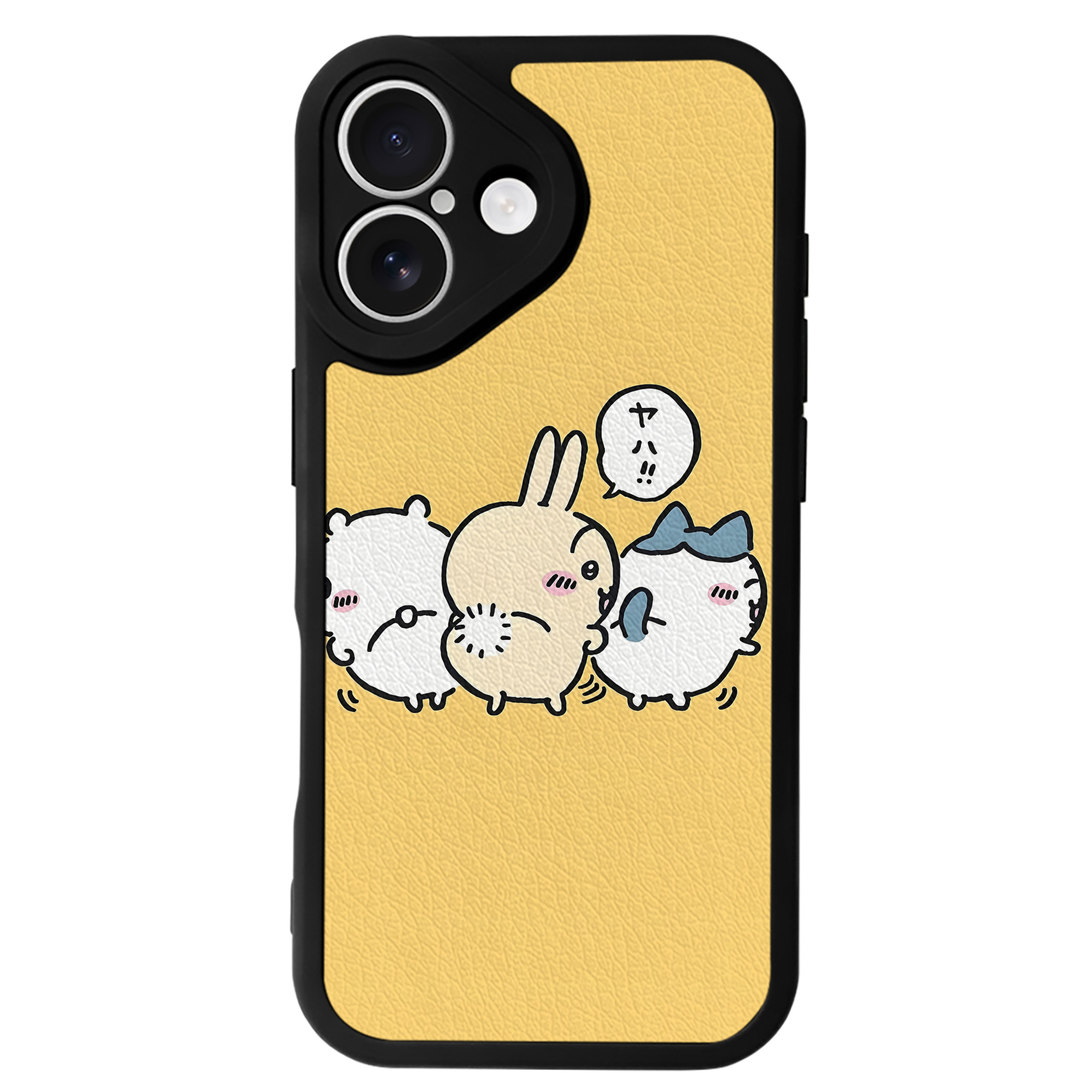 （画像用） ちいかわ Chii-kawa 【iPhone 16シリーズ対応】シリコンスマホケース（レザー調） 材質：シリコン